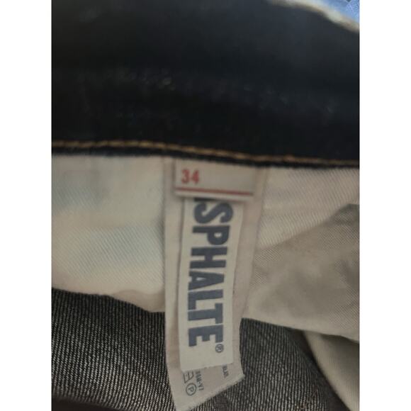 Straight Leg RAW SELVEDGE Denim Jeans Size 34 Asphalte - Picture 6 of 6